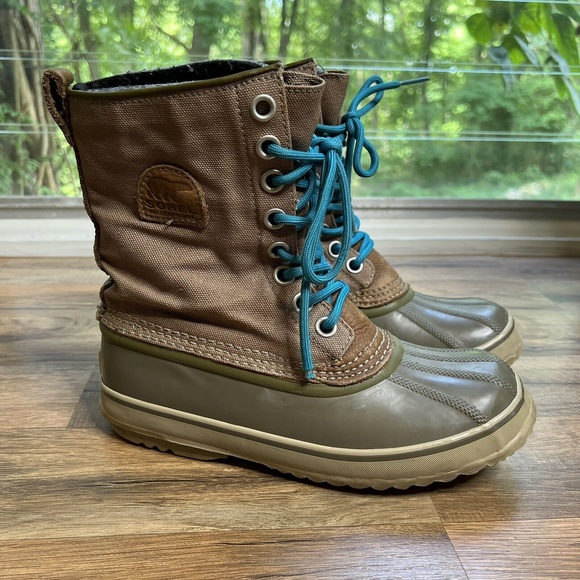 Sorel Shoes - Sorel Canvas Leather Waterproof Duck Boots NL1717-308 Women’s Size 7